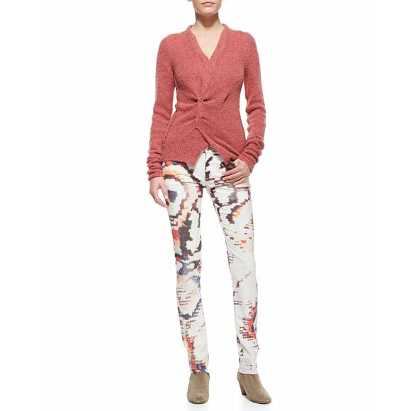 Isabel Marant Etoile Slim Multi-Color Tie-Dye Reilly Printed Jeans Trousers 38/8 - Picture 1 of 14